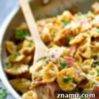 Cajun Chicken & Bacon Alfredo Pasta 7 Ready for the ultimate one-pot dinner? This Cajun chicken pasta alfredo is unbelievably simple to throw together and absolutely the best kind of comfort food.--- It's on the dinner table in only 30!