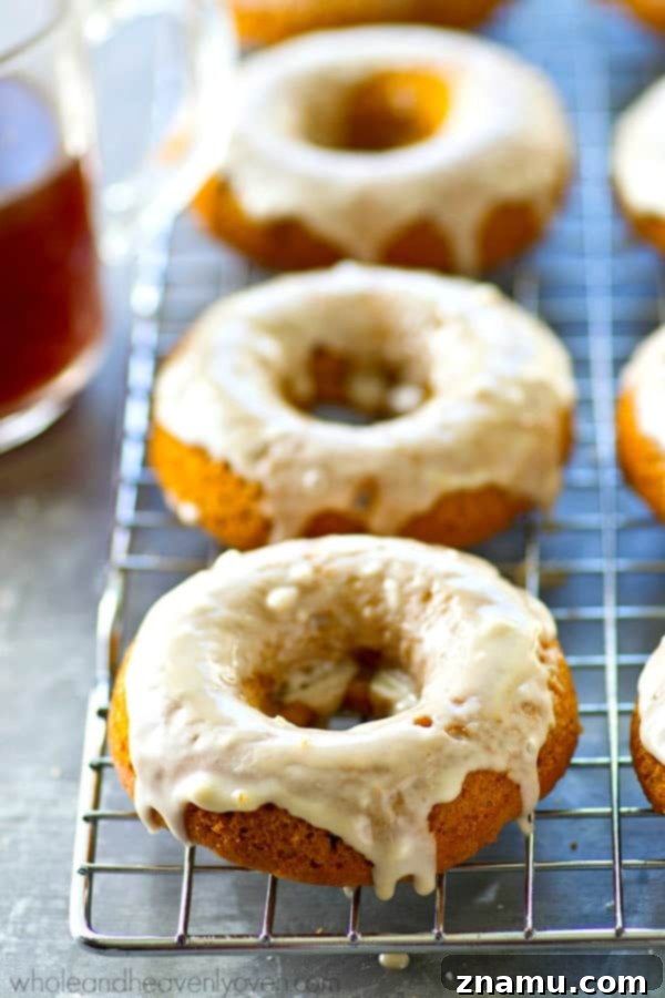 Espresso Glazed Pumpkin Spice Latte Donuts 3 Delicious baked pumpkin donuts with espresso glaze