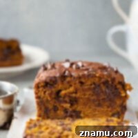 Spiced Banana Chocolate Chip Pumpkin Loaf 8 Pumpkin bread and banana bread collide with plenty of chocolate in this banana chocolate chip pumpkin bread that's sure to become a fall favorite!