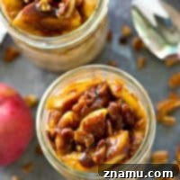 Caramelized apples and cinnamon roll flavors take over your morning oatmeal! These overnight oats are unbelievably simple to make and so amazing for a grab-and-go breakfast, you'll be making them all week!