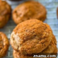 Insanely chewy, packed with apple flavors, and covered in tons of cinnamon sugar, these fall-style snickerdoodle cookies are going to blow your MIND they're so good! They're so easy to make, you'll find them in your cookie jar all the time.