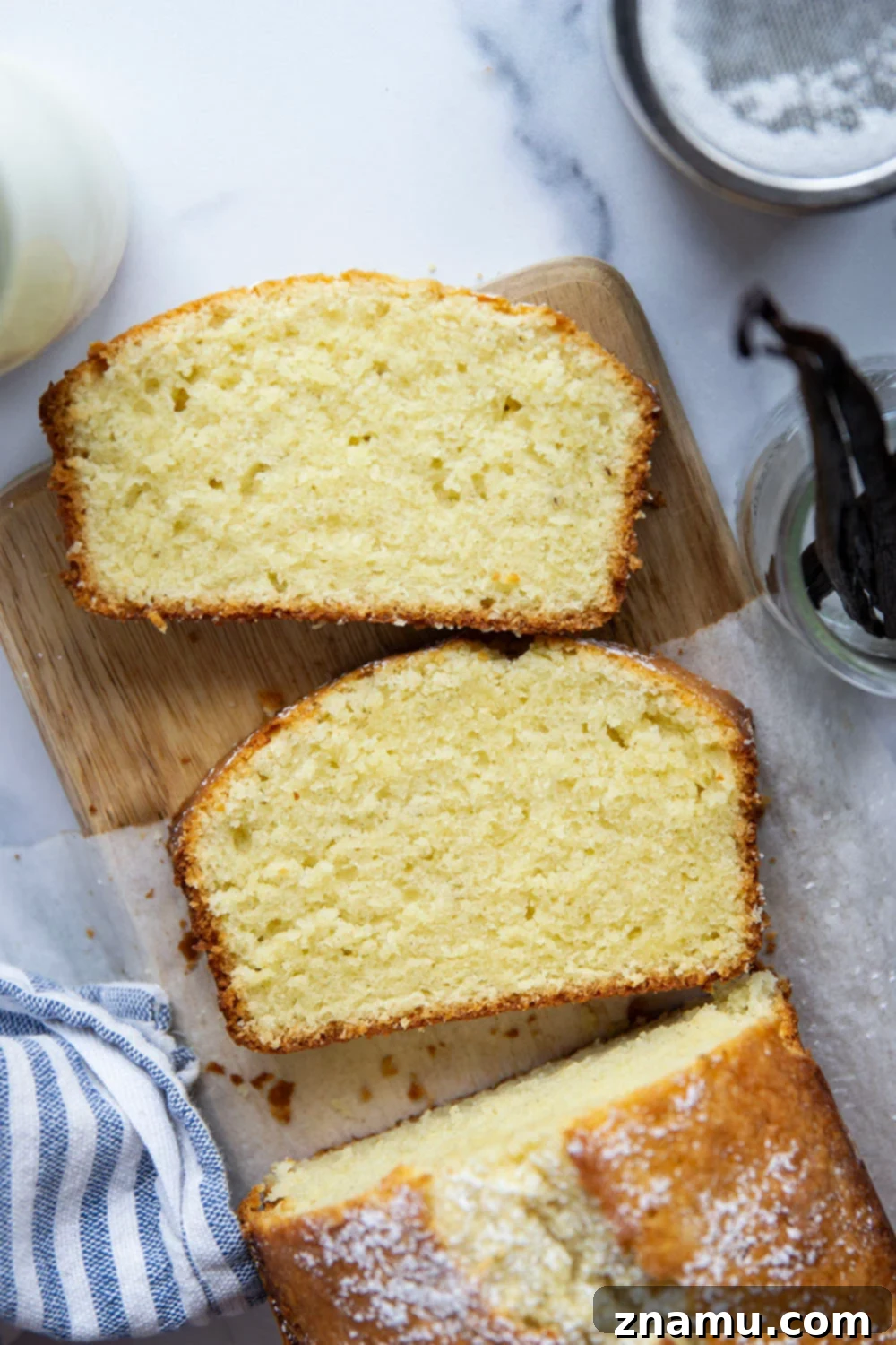 Classic Vanilla Pound Cake 5 Soft, buttery vanilla pound cake is baked with pure vanilla extract and real vanilla beans for one keeper cake that every baker needs in their repertoire!