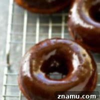 Mocha Banana Baked Donut with Chocolate Espresso Glaze