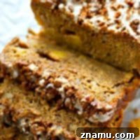 Studded with tender apple pieces and covered with tons of buttery streusel and glaze, this fall-style banana bread is so addicting, you might eat the entire loaf by yourself!