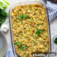 Family Favorite Cornbread Dressing 8 My mom's recipe for cornbread stuffing is an essential side dish on our Thanksgiving table and you'll soon see why it's the best ever! Super moist and flavorful and the perfect accompaniment to any turkey dinner.