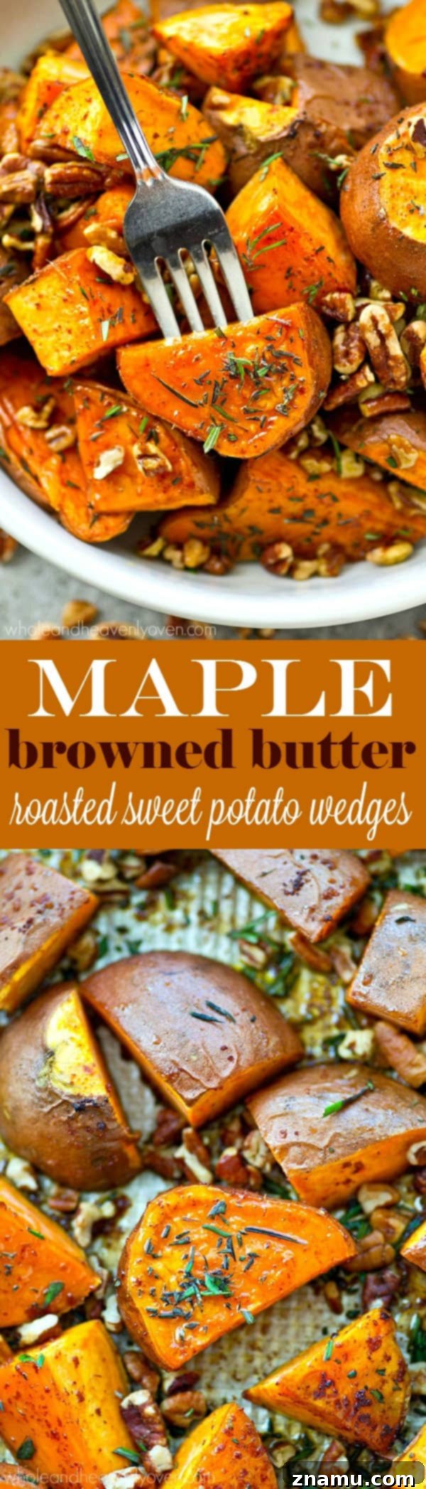 Maple Browned Butter Sweet Potato Wedges 8 Roasted in flavorful browned butter and maple syrup, these crispy sweet potato wedges only need a handful of ingredients to make and they go so perfectly with any meal!