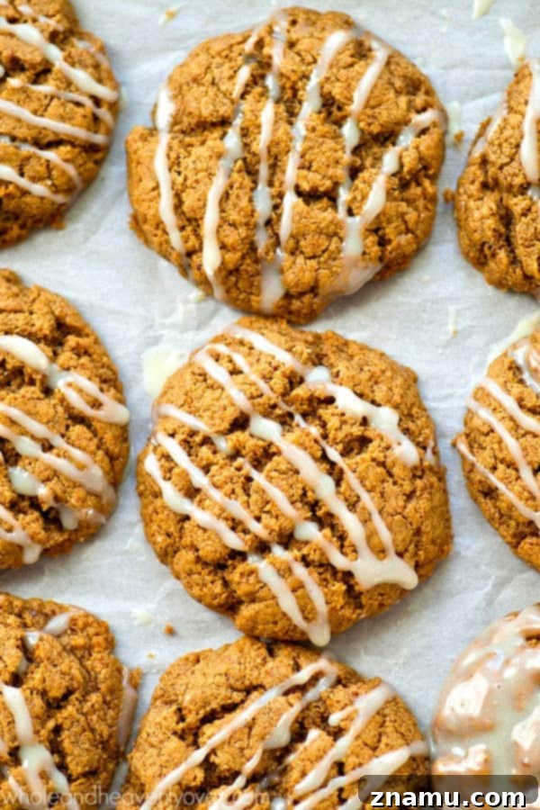 Irresistible ultra-chewy white chocolate gingersnaps, completely flourless and gluten-free, featuring a luscious white chocolate drizzle.