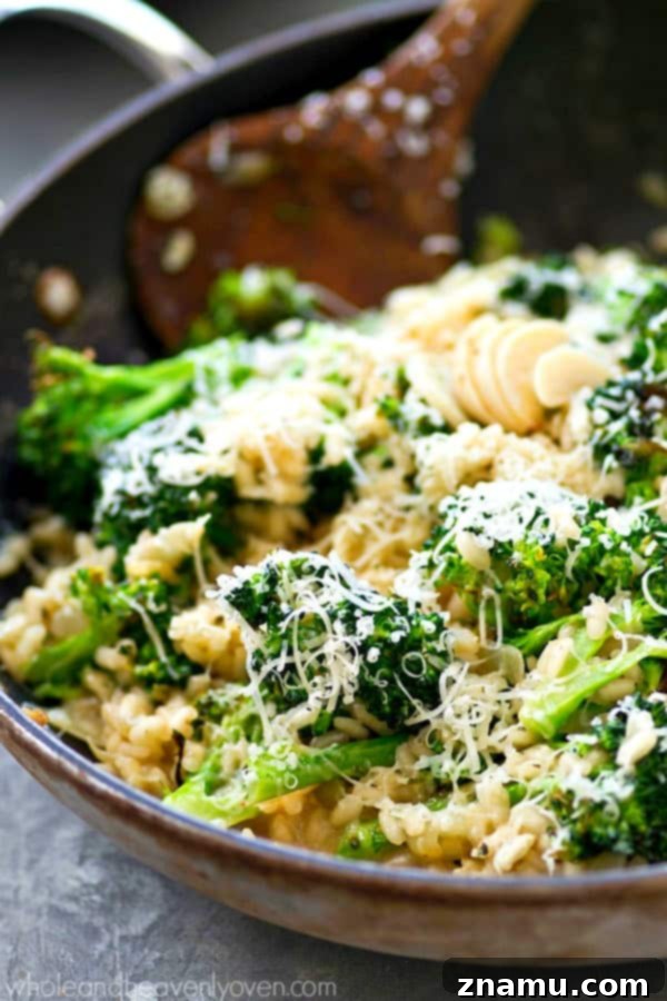 Comforting Roasted Garlic Broccoli Parmesan Risotto 2 Creamy Roasted Garlic Broccoli Parmesan Risotto: A delicious and quick side dish