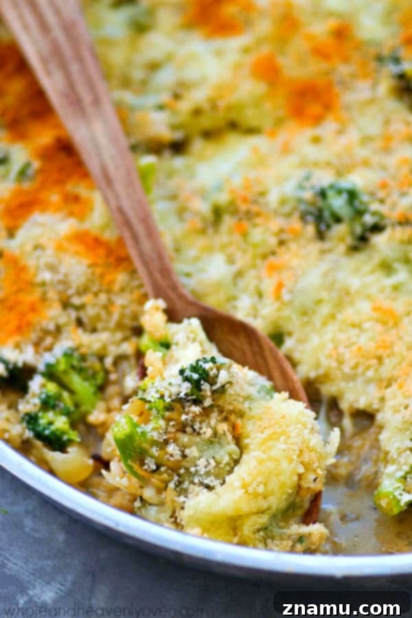 Flavorful caramelized onions and lots of tender broccoli come together in this one-pot cheesy rice skillet that's SUPER easy to throw together and even your pickiest eaters will love it!