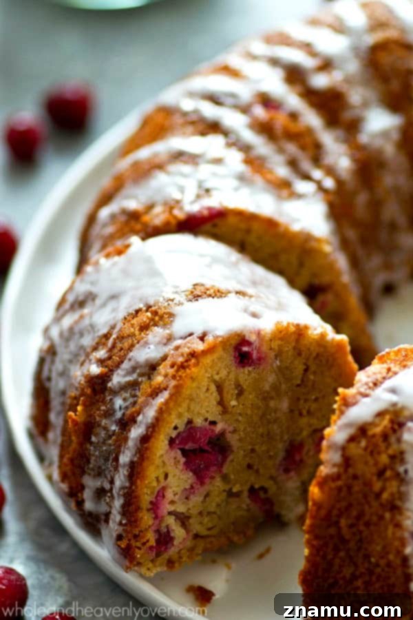 Spiced Eggnog Glazed Cranberry Orange Bundt 2 Festive Cranberry Orange Bundt Cake with Creamy Eggnog Glaze