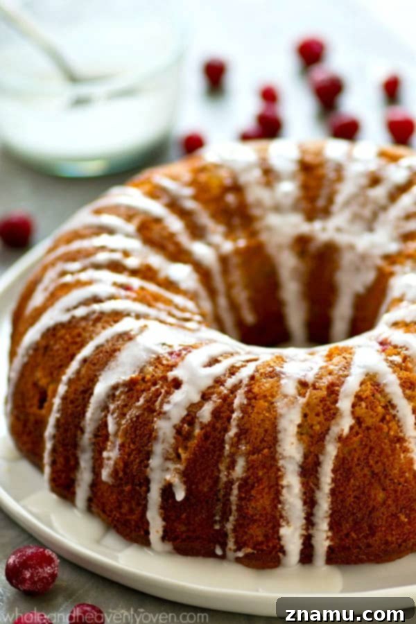 Spiced Eggnog Glazed Cranberry Orange Bundt 3 Delicious Cranberry Orange Bundt Cake with Smooth Eggnog Glaze