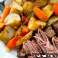 Slow-Cooked Balsamic Pot Roast with Sweet Caramelized Onions and Roasted Potatoes 8 Balsamic Pot Roast with Caramelized Onions and Potatoes