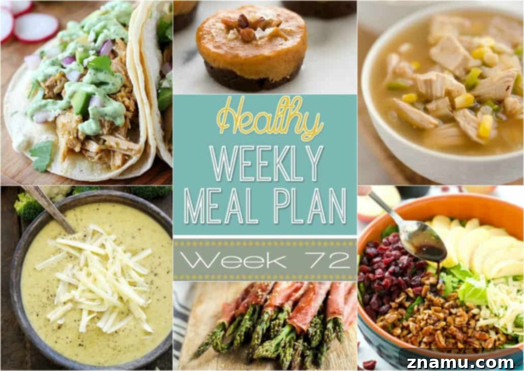 Week 72 Wholesome Eating Strategy 2 Healthy Weekly Meal Plan - Delicious Recipes