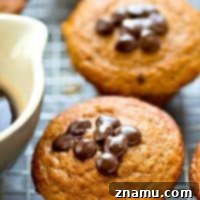 Freshly baked Greek Yogurt Espresso Chocolate Chip Muffins