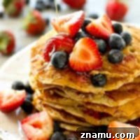 Healthy Mixed Berry Multi-Grain Pancakes