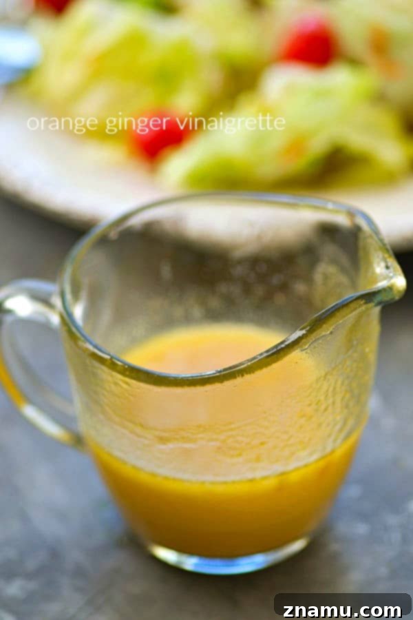 Six Vinaigrettes From One Simple Base 5 Zesty orange ginger vinaigrette, an easy homemade dressing perfect for Asian-inspired salads, chicken, and fresh vegetables.