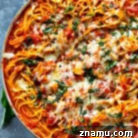 Creamy Chicken Tomato Basil Spaghetti Skillet thumbnail