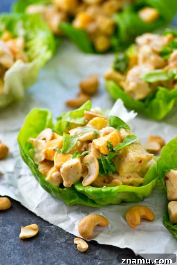 Tropical Fire Chicken Lettuce Wraps 6 These kickin' chicken salad lettuce wraps are packed with the perfect balance of zingy chipotle flavors and sweet mango.---they're SO easy to throw together in less than 10 minutes!