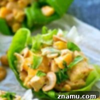 Tropical Fire Chicken Lettuce Wraps 8 These kickin' chicken salad lettuce wraps are packed with the perfect balance of zingy chipotle flavors and sweet mango.---they're SO easy to throw together in less than 10 minutes!