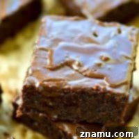 Thumbnail image of the moist, fudgy brownies with mocha glaze.