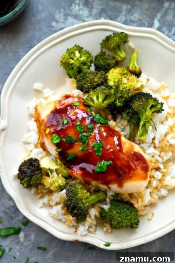 One-Pan Teriyaki Chicken and Roasted Broccoli 4 Fresh ingredients for homemade teriyaki sauce, including soy sauce, ginger, garlic, and sugar.
