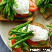 Spring Farmer's Market Avocado Toast with poached egg