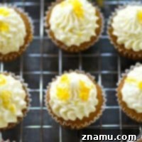 Zingy Mini Lemon Cupcakes with Velvety Cream Cheese Frosting 8 Mini Lemon Cupcakes with Cream Cheese Frosting