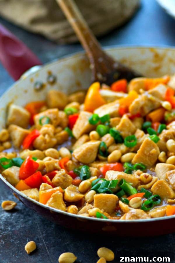 Quick Lighter Kung Pao Chicken Skillet 5 Easy and Quick Skillet Kung Pao Chicken, a healthier Panda Express alternative.