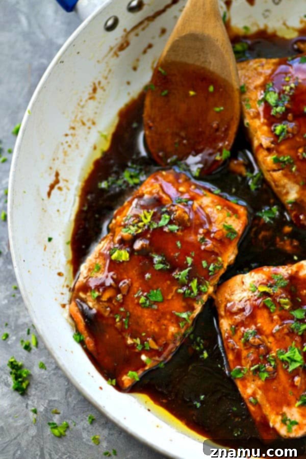 Teriyaki Glazed Salmon Skillet with Fragrant Ginger Rice 4 The BEST teriyaki salmon ever made completely from scratch in one skillet and served with fluffy gingered rice and lots of homemade teriyaki sauce!