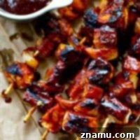 Aloha Chicken Kebabs 8 Homemade pineapple BBQ sauce makes these easy 20-minute Hawaiian bbq chicken kebabs SO flavorful you'll want to put them on your grill all summer!