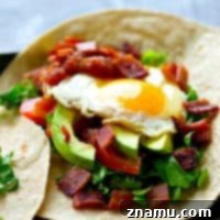 Crispy BLT Tostadas with Fried Egg and Fresh Avocado 8 BLT Fried Egg Avocado Breakfast Tostadas