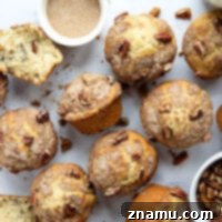 Pecan Snickerdoodle Muffins, a perfect blend of nutty and cinnamon flavors for any breakfast or snack.