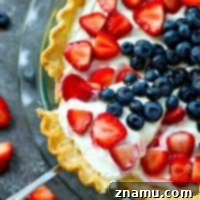 Luscious No-Bake Mixed Berry Cheesecake Pie 8 This no-bake mixed berry cheesecake pie is a perfect last-minute 4th of July dessert! It's SO easy to throw together in minutes and is always a major crowd-pleaser!