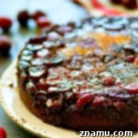 Juicy Cherry Upside-Down Morning Cake 7 This cherry upside-down coffee cake is the ultimate way to use up all those summer cherries! It's unbelievably moist, packed with juicy cherries, and doubles it's duty as breakfast or dessert!
