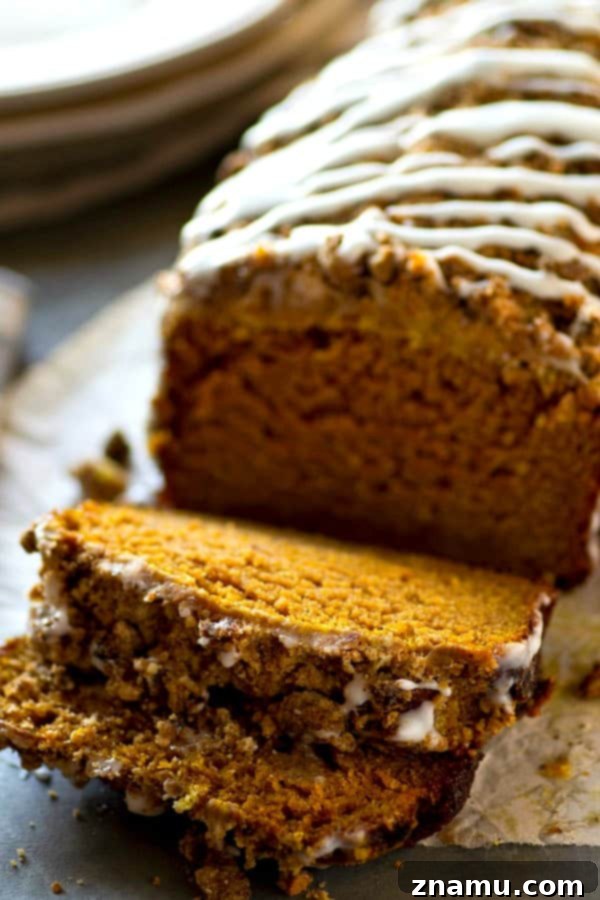 Coffee Glazed Pumpkin Streusel Bread 2 Moist Streusel Pumpkin Bread with Coffee Glaze, a perfect fall treat