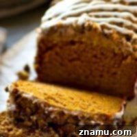 Coffee Glazed Pumpkin Streusel Bread 7 Moist Streusel Pumpkin Bread with Coffee Glaze