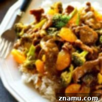 Thumbnail of the finished orange teriyaki beef and broccoli stir-fry dish