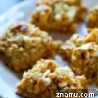 White Chocolate Apple Oatmeal Delights 7 White chocolate, oatmeal, and apples are a trio made in heaven in these streusel-covered cookie bars! So easy to make and you won't be able to stop eating them!