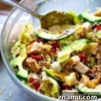 Chicken Avocado Quinoa Salad with Balsamic Dressing