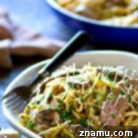 Balsamic Glazed Beef & Wild Mushroom Alfredo 7 Thumbnail of Mushroom Balsamic Beef Fettuccine Alfredo dish.