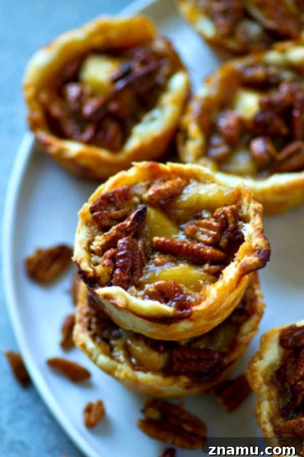 Caramel Apple Pecan Mini Pies 2 Mini Caramel Apple Pecan Pies - A delicious fusion dessert
