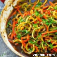 Quick One-Pan Teriyaki Noodles with Vegetables 7 Made-from-scratch teriyaki sauce transforms this one-pot veggie noodles skillet into a flavorful and sneakily-healthy dinner side! You won't even miss the regular noodles.