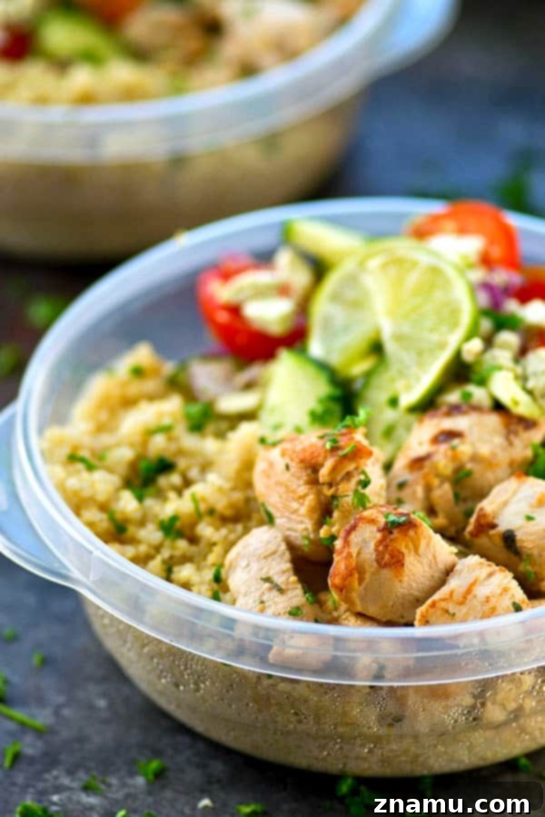 Greek Chicken Quinoa Power Bowls 4 Prepping Healthy Greek Chicken Quinoa Bowls for Quick Meals