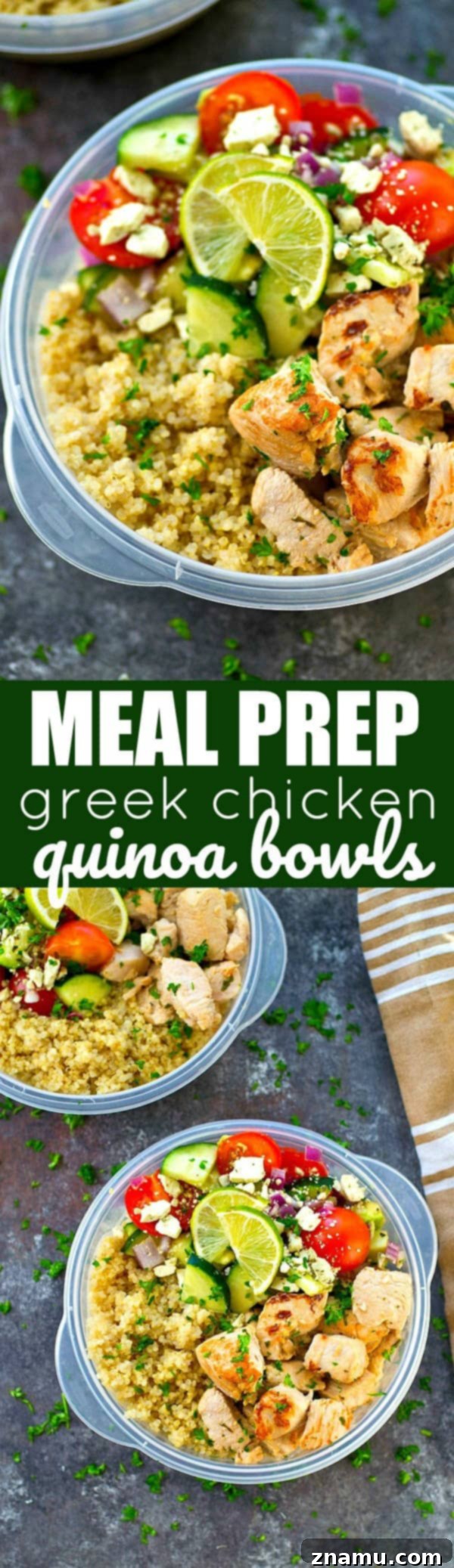 Greek Chicken Quinoa Power Bowls 6 The Ultimate Healthy Meal Prep: Greek Chicken Quinoa Bowls
