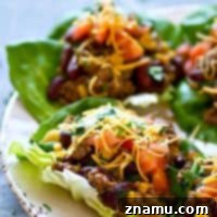 Spicy Beef Taco Salad Lettuce Wraps recipe image
