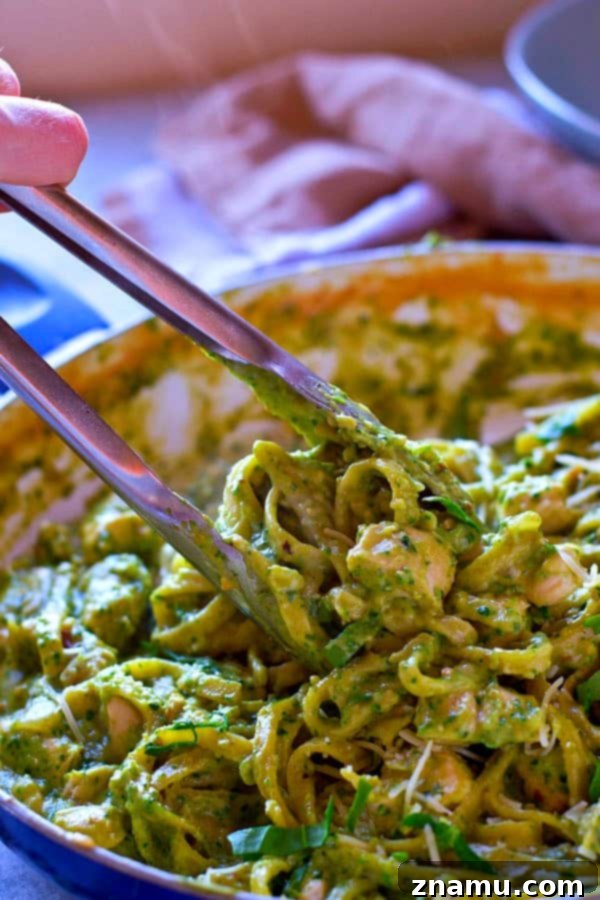 Effortless One Pot Basil Pesto Chicken Fettuccine Alfredo 5 Creamy, flavorful chicken basil pesto fettuccine alfredo is made ENTIRELY in one pot in only 30 minutes and this one will quickly become your new favorite way to eat fettuccine alfredo!
