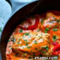Pan-Seared Salmon with Roasted Red Pepper Alfredo Sauce