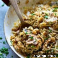 Balsamic Mushroom Parmesan Quinoa Skillet recipe image