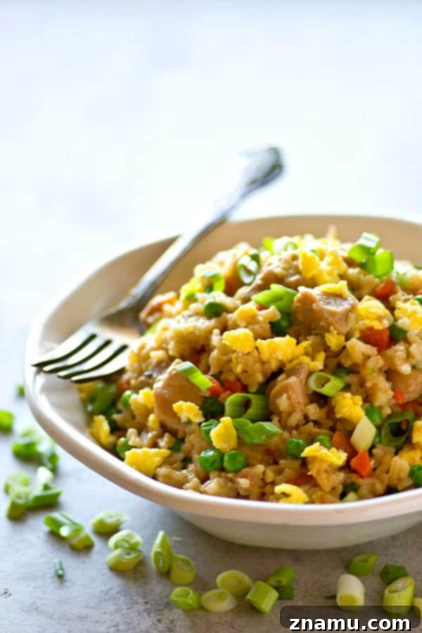 Your Go-To 20-Minute Instant Pot Chicken Fried Rice 2 Delicious Restaurant-Style Chicken Fried Rice made effortlessly in the Instant Pot in just 20 minutes