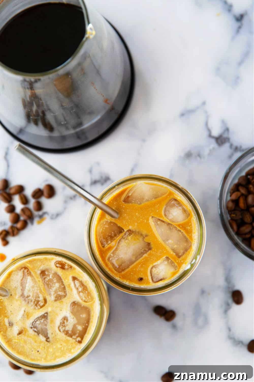 Overnight Velvet Brew 6 Classic coffee shop-style cold brew coffee is SO unbelievably easy to make at home you'll never go back to buying it. This overnight cold brew coffee is a keeper recipe for any coffee lover!